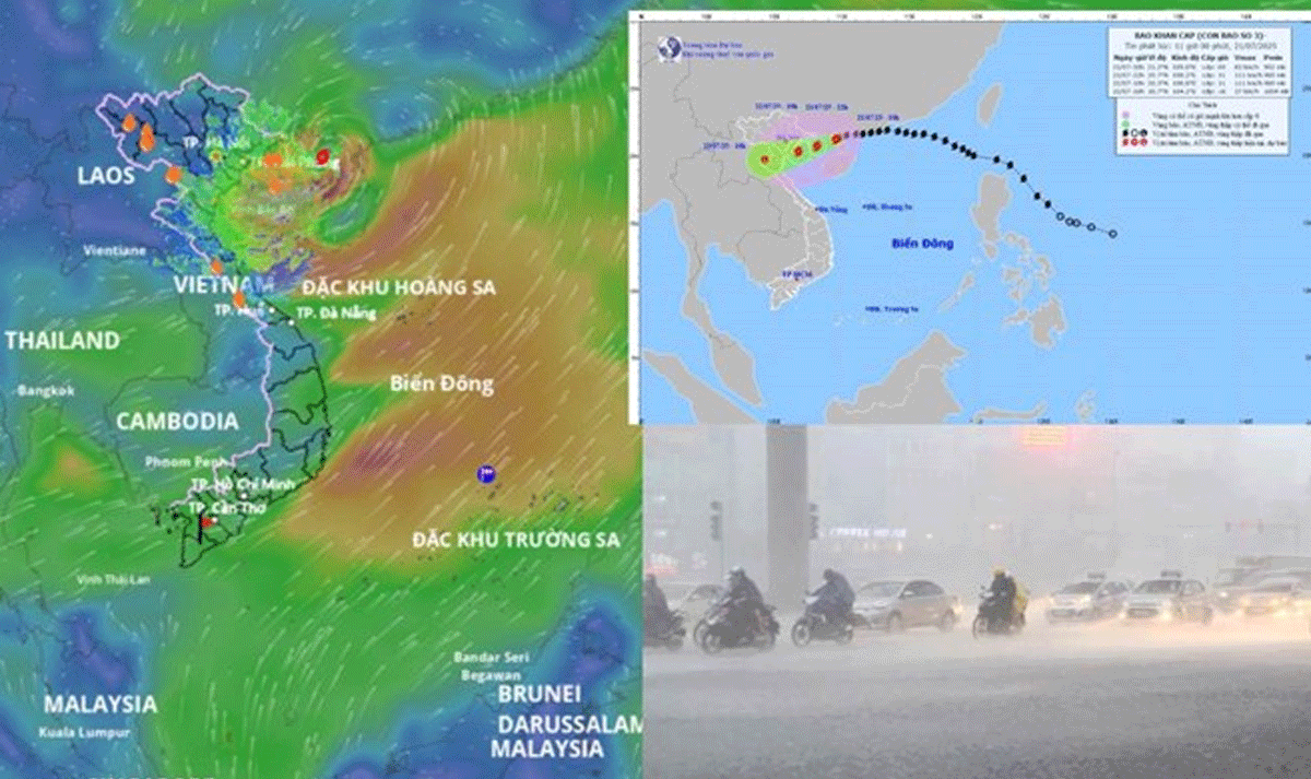 Dự báo thời tiết ngày 21/7-23/7 và cập nhật diễn biến bão số 3 - bão Wiphi mới nhất