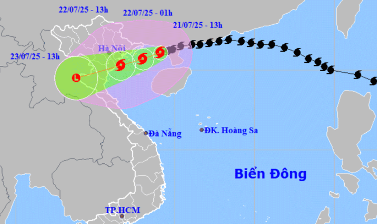 Thay đổi đáng chú ý về diễn biến biến bão số 3 từ đêm 21/7-23/7, khu vực và thời điểm mưa to nhất?