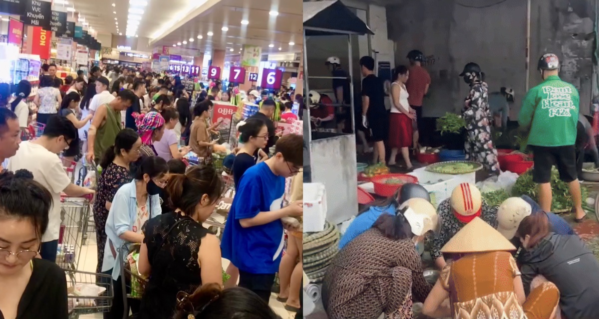 Siêu thị đông nghẹt trước bão WIPHA: Dân đổ xô tích trữ đồ ăn, chia sẻ loạt kinh nghiệm sống còn!