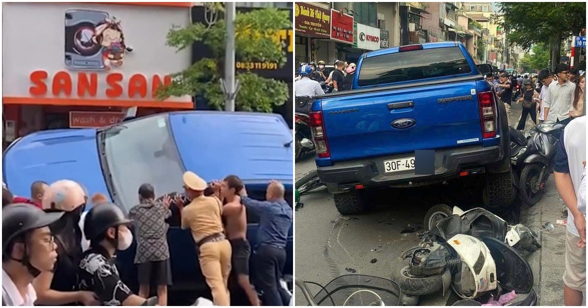Ngỡ ngàng lời khai của tài xế xe bán tải tông liên hoàn ở Khâm Thiên, tông vào vỉa hè là bất đắc dĩ