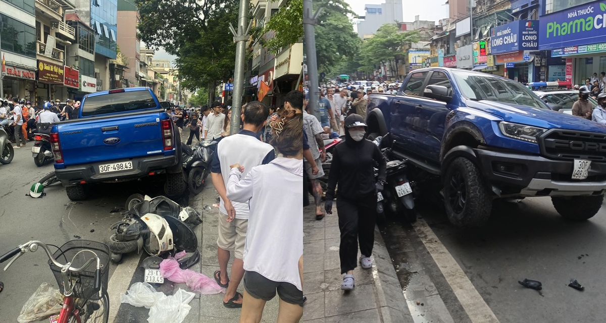 Kinh hoàng hiện trường ô tô điên gây tai nạn liên hoàn ở Khâm Thiên, nạn nhân nằm gọn dưới gầm xe