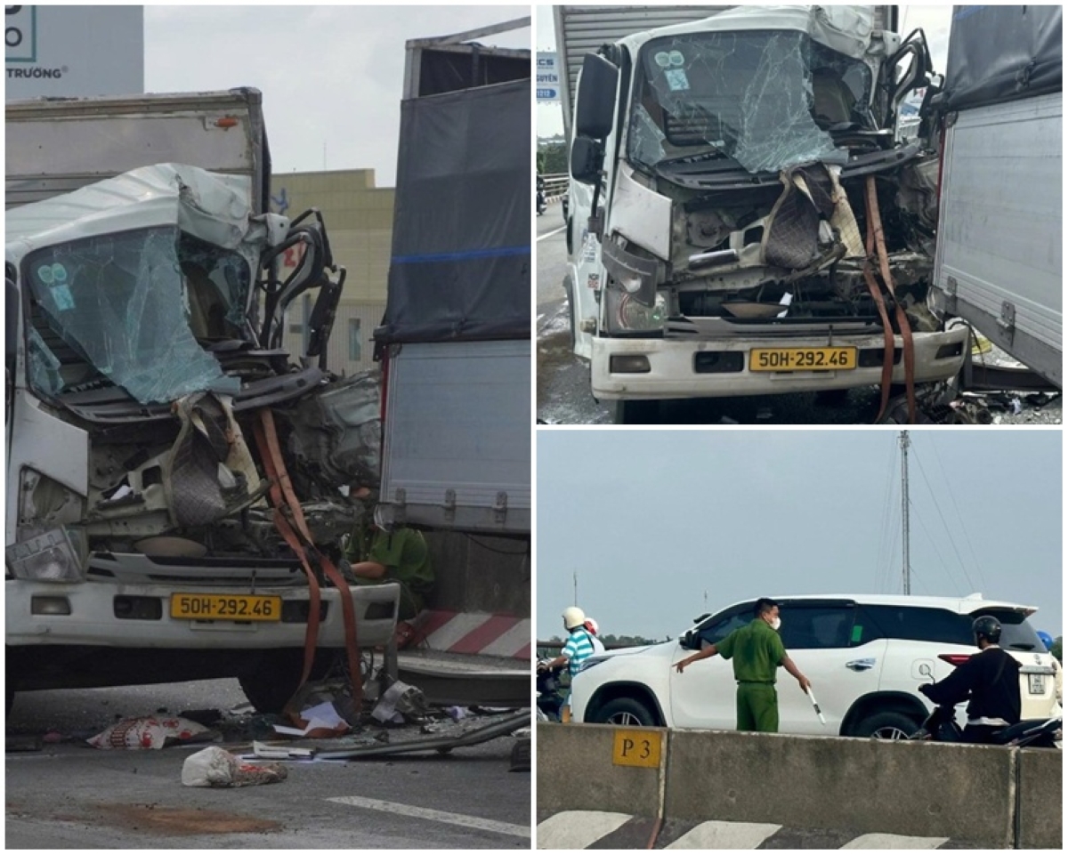 Hiện trường ám ảnh vụ tai nạn giữa 2 xe tải khiến 1 người tử vong, 1 người bị thương nặng ở Cần Thơ 