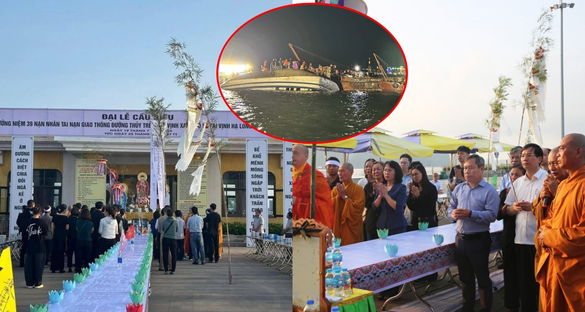Cả nước xúc động trước lễ cầu siêu nghìn người tiễn biệt 39 nạn nhân vụ chìm tàu Vịnh Hạ Long