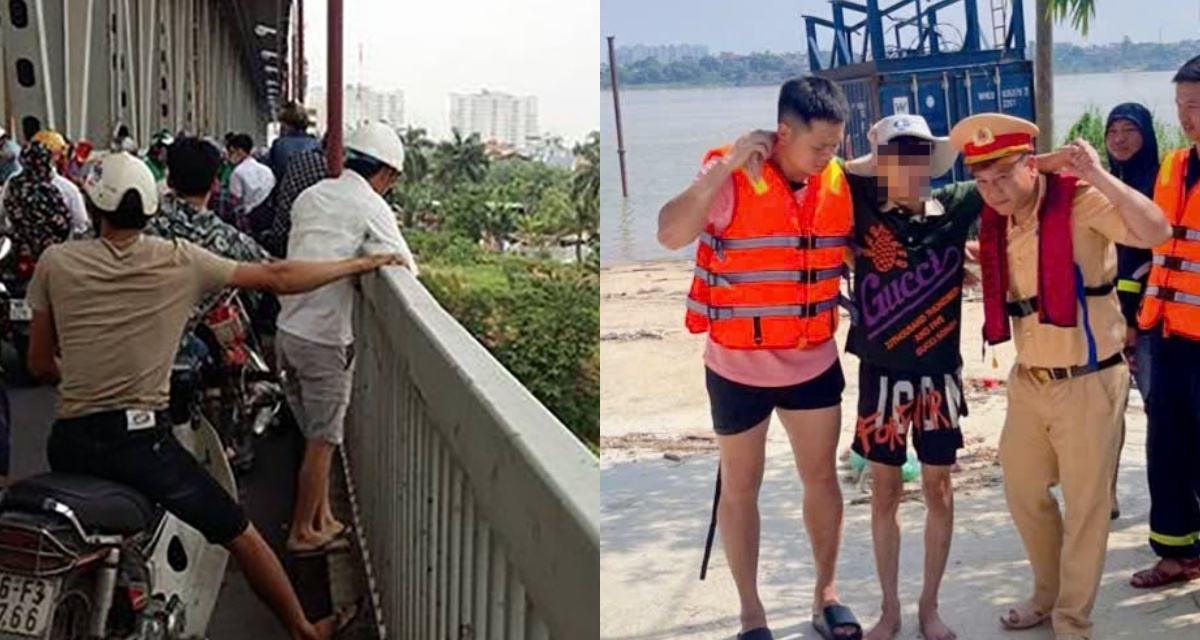 Nam thanh niên gieo mình từ cầu Thăng Long xuống sông Hồng: Được phát hiện trong tình trạng không ai ngờ