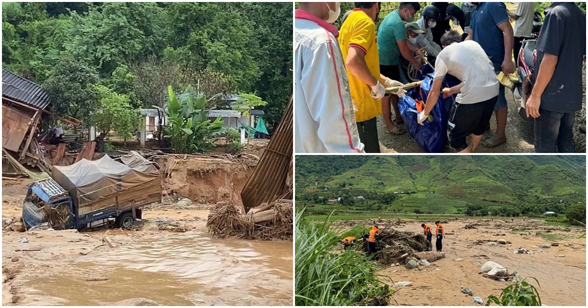 Không có phép màu nào với 3 trong 4 nạn nhân mất tích do lũ cuốn trôi ở Sơn La, 1 thi thể được tìm thấy ở Lào