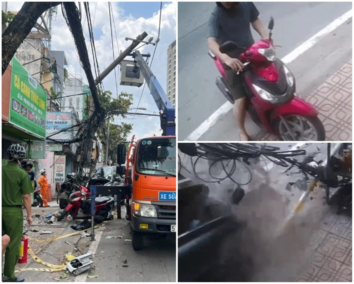 Người dân bàng hoàng kể lại giây phút tài xế xe tải đột quỵ tử vong đâm gãy cột điện ở Thủ Đức