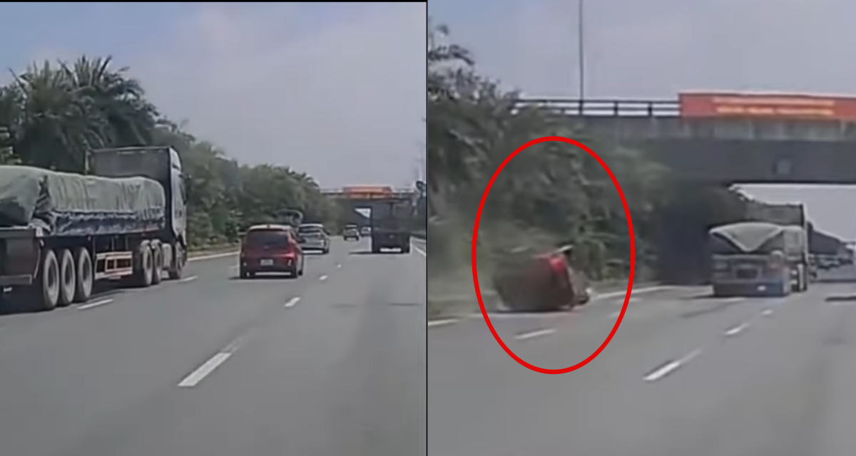 Camera ghi lại cảnh gây phẫn nộ: Xe tải phóng ẩu, húc Kia Morning xoay vòng rồi thản nhiên bỏ đi