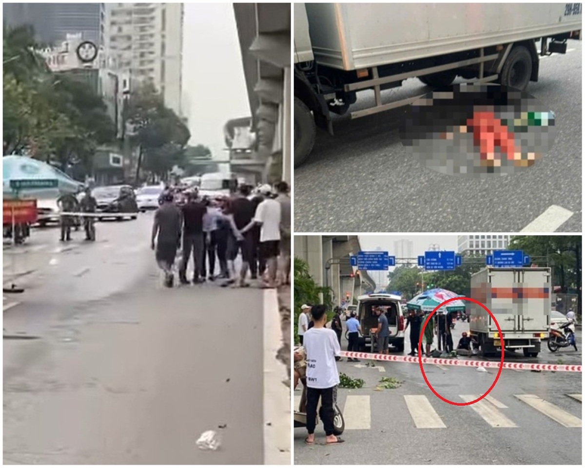 Hiện trường ám ảnh xe tải và xe máy va chạm ở Hà Đông sáng nay: Danh tính hai vợ chồng thương vong