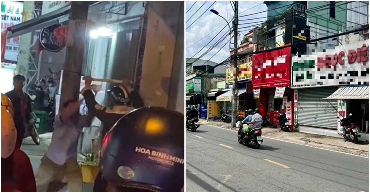 Nóng: Hai người đàn ông vung gậy sắt, rượt đuổi đánh nhau kinh hoàng trên đường phố TP.HCM
