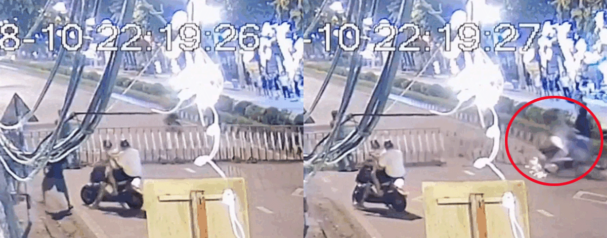 Thót tim cảnh 2 thanh niên không đội mũ, vít ga lao thẳng vào rào chắn của tổ công tác CSGT Hưng Yên