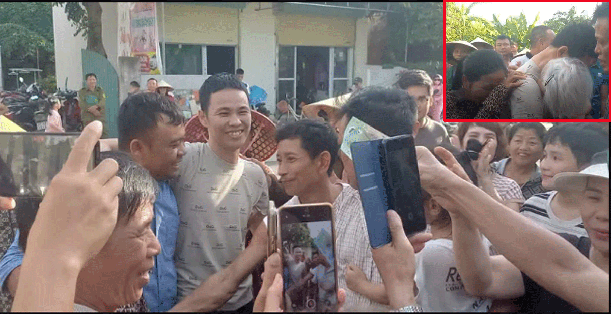 Xúc động cảnh mẹ con bị cáo vụ nuôi 13 con gà lôi trắng bị 6 năm tù ôm nhau khóc tại quê nhà Nghệ An