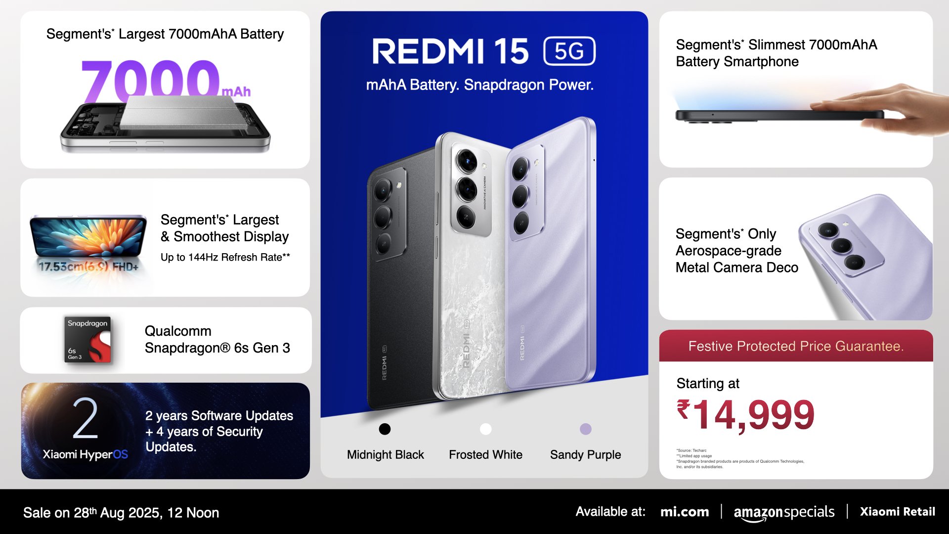 Mãnh hổ Android giá rẻ Redmi 15 ra mắt: Pin 7000mAh, màn 144Hz hơn cả Galaxy S25 Ultra chỉ 4.5 triệu