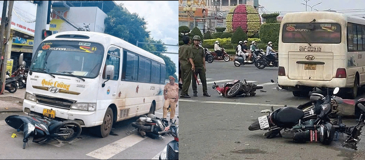 NÓNG: Nguyên nhân tài xế ô tô khách 29 chỗ tông loạt xe máy dừng đèn đỏ ở Đồng Nai, kết quả test nồng độ cồn?