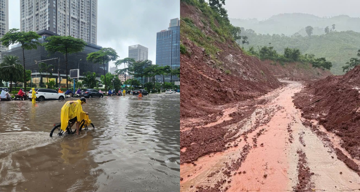 Bão số 5 suy yếu nhưng hậu quả nặng nề: Hà Nội ngập sâu, xe chết máy hàng loạt, miền Trung thiệt hại khó lường