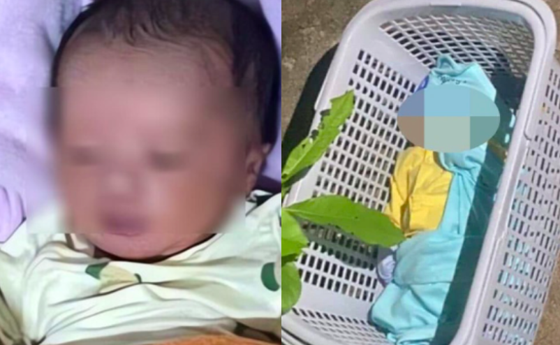 Bé trai sơ sinh bị bỏ rơi trong giỏ nhựa ở Huế, chính quyền phát thông báo tìm thân nhân