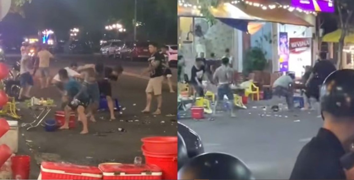 Camera ghi lại cảnh 10 \'đại ca\' đánh nhau gây náo loạn cả khu phố ở Gia Lai, truy xét các đối tượng?