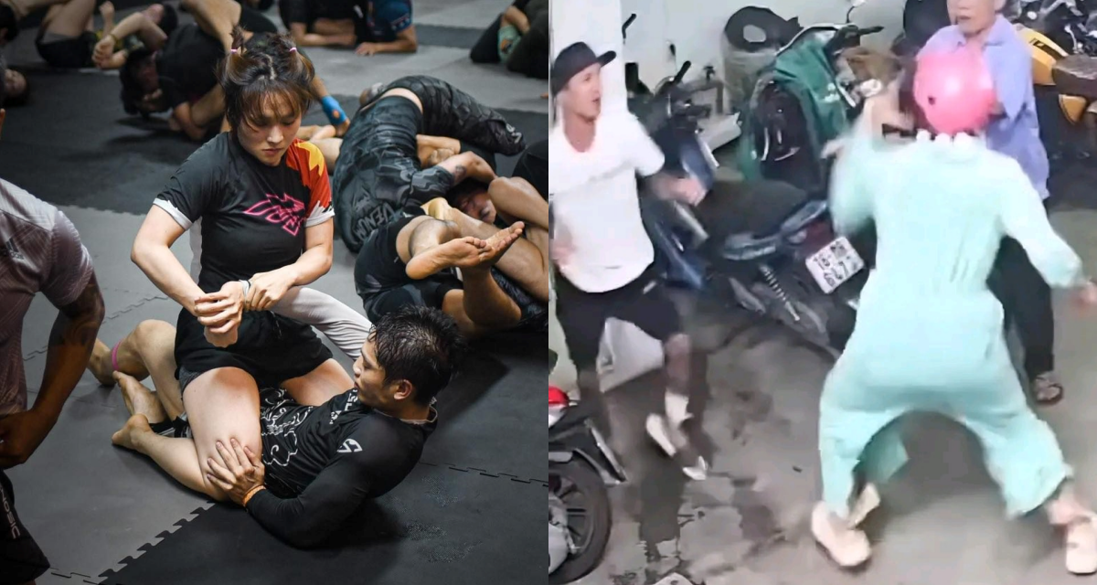 Tìm ra thông tin cực ngầu của cô gái hạ đo ván gã xăm trổ, CĐM vỡ lẽ: Bảo sao không một động tác thừa