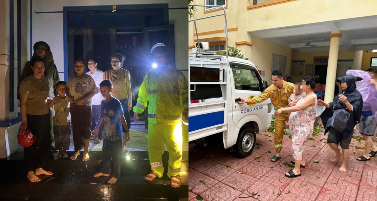 4 mẹ con trú bão trong nhà tắm, hoảng loạn vì mái tôn bị giật bay, bật khóc nức nở khi thấy công an