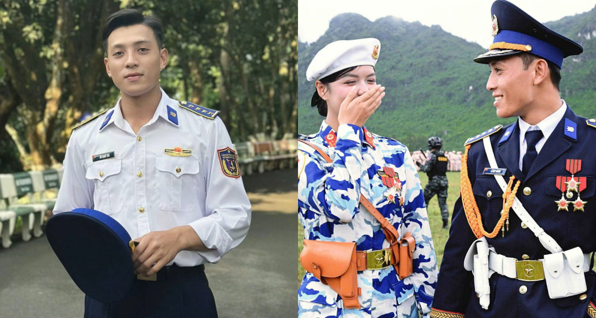 Thân thế soái ca quân đội là người yêu Trung úy Ngô Lam Phương, đẹp đôi như bước ra từ truyện tranh