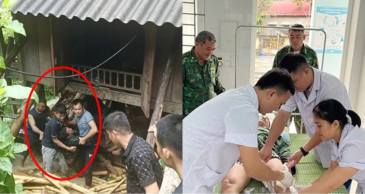 Phép màu đến với 2 chiến sỹ bị nhà sập đè trúng khi giúp dân di dời, tiết lộ tình hình hiện tại