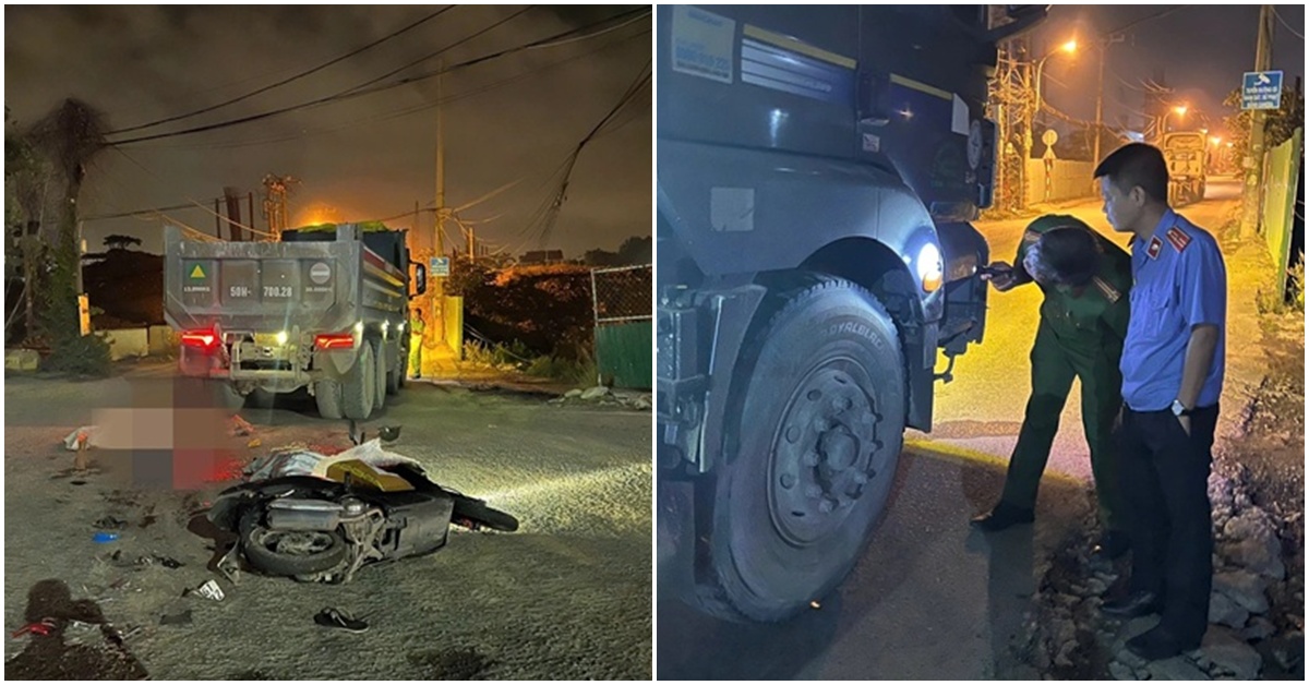 Hiện trường ám ảnh vụ 2 mẹ con bị xe tải cán tử vong ở TP.HCM trên đường đón người thân từ Mỹ về