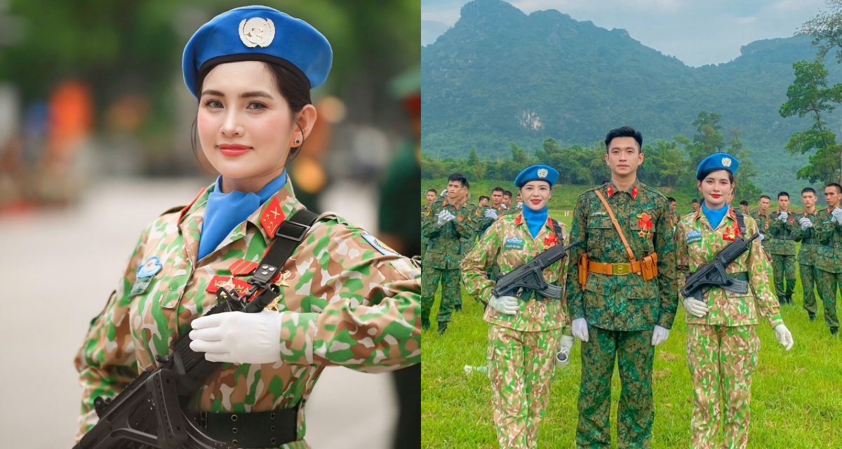 Thân thế nữ chiến sĩ xinh đẹp bảo vệ Quân kỳ trong dịp A80, gia đình 3 đời tham gia diễu binh