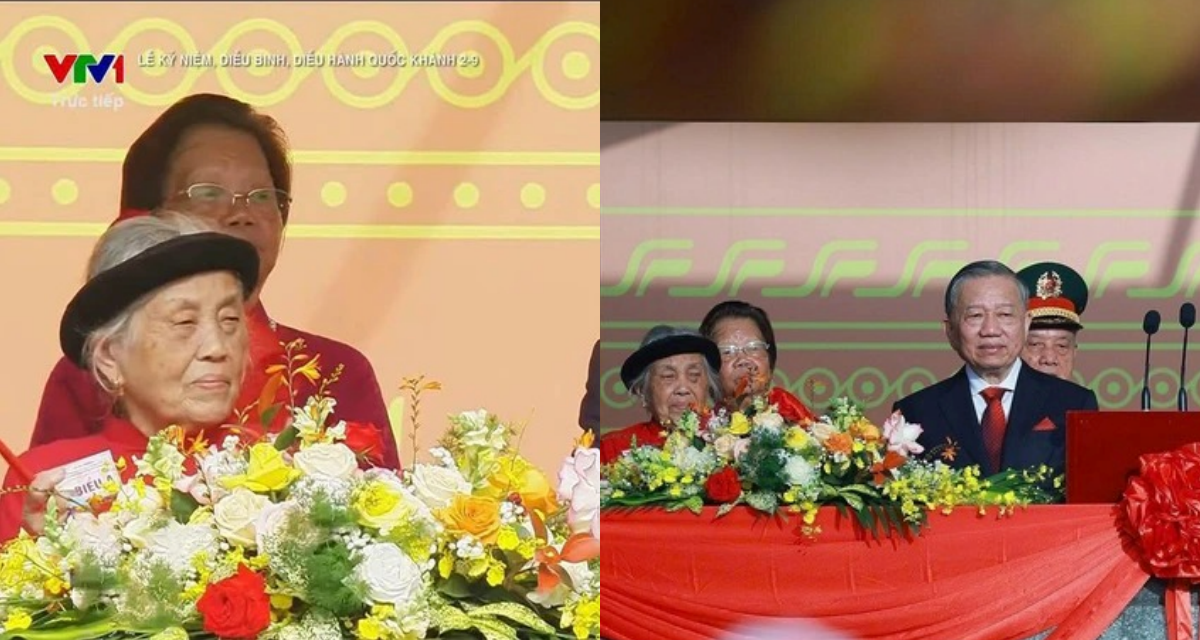 Cụ bà được mời dự, ngồi cạnh Tổng Bí thư Tô Lâm trong lễ diễu binh mừng Quốc khánh 2-9 là ai?