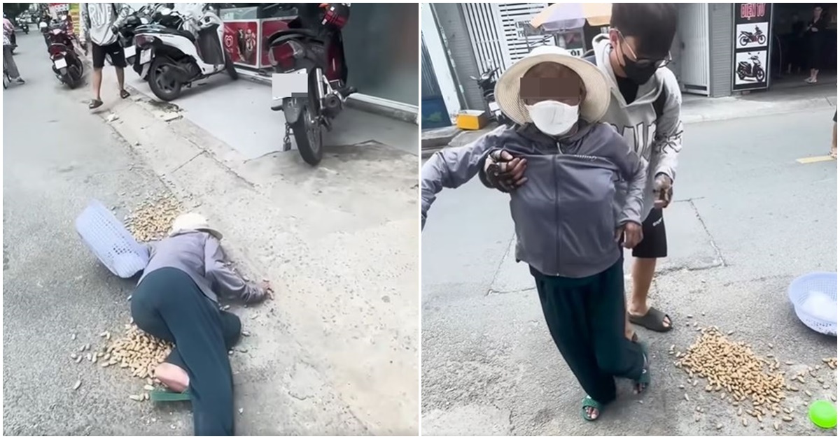 Xôn xao clip cụ bà bị ‘bắt tại trận’ liên tục giả vờ ngã ra đường, nghi để nhận tiền của người đi đường