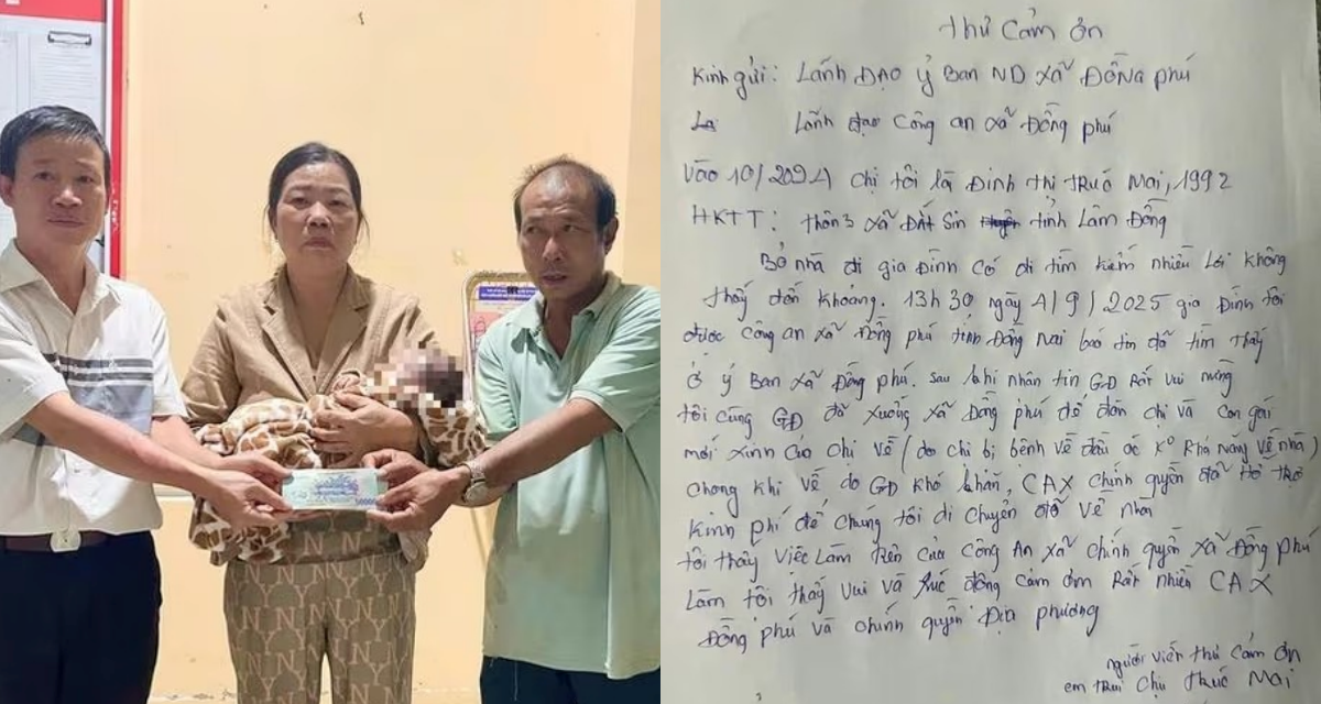 Người mẹ có biểu hiện tâm thần bế con 2 tháng tuổi bỏ nhà đi, 1 năm sau công an tìm thấy ở nơi bất ngờ