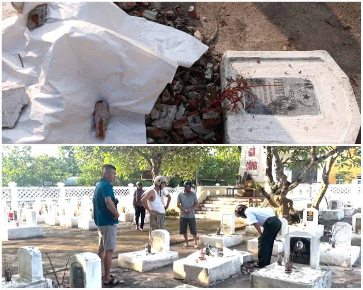 Thông tin chính thức về vụ mộ liệt sỹ bị đục phá ở nghĩa trang Đồng Xuân, Phú Thọ