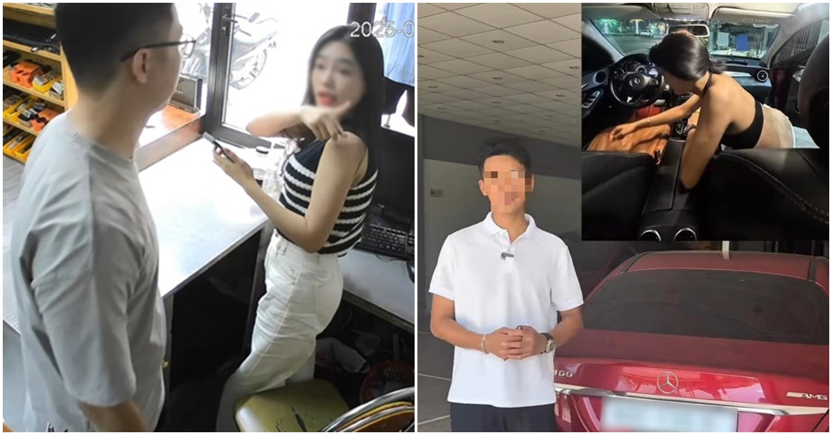 Rộ tin đồn chủ shop quần áo trong vụ \'gã thanh niên quấy rối nhân viên nữ\' là người dàn \'cảnh nóng\' trên xe Mercedes