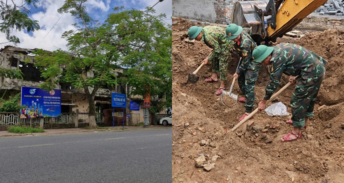 Quảng Trị: Trong lúc tu bổ di tích Trường Bồ Đề, bất ngờ phát hiện 2 hài cốt liệt sỹ cùng nhiều di vật quý