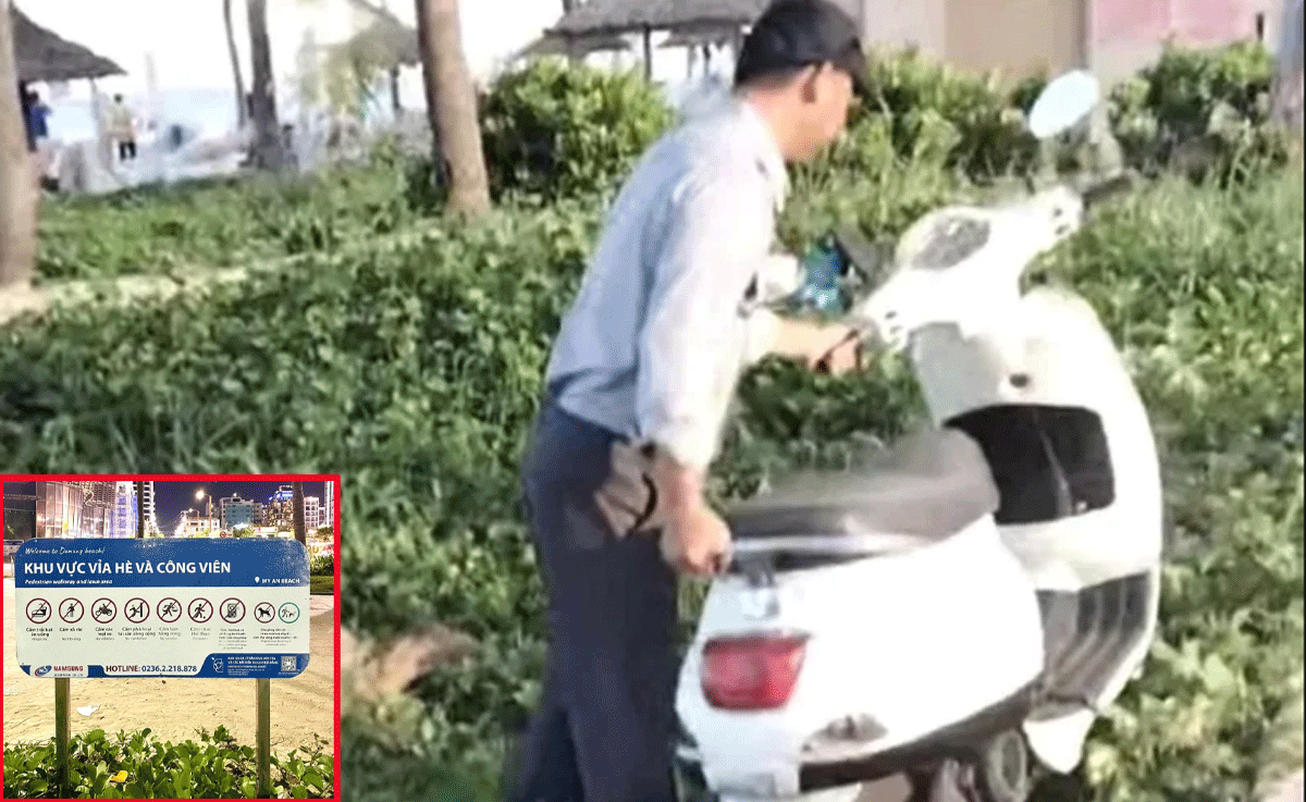 BQL bán đảo Sơn Trà lên tiếng về clip nhân viên bị cho là xô đổ xe máy du khách xuống biển ở Đà Nẵng