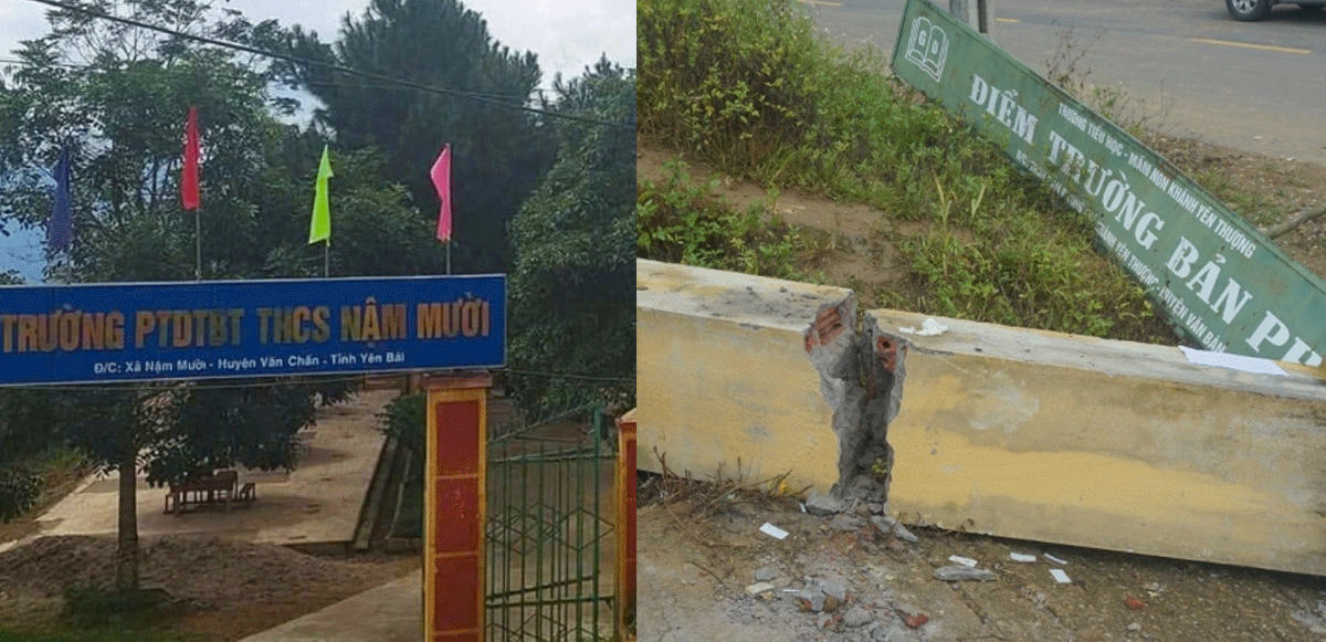 Lực lượng chức năng tiến hành làm rõ vụ đổ trụ cổng trường học khiến 2 anh em ruột tử vong ở Lào Cai