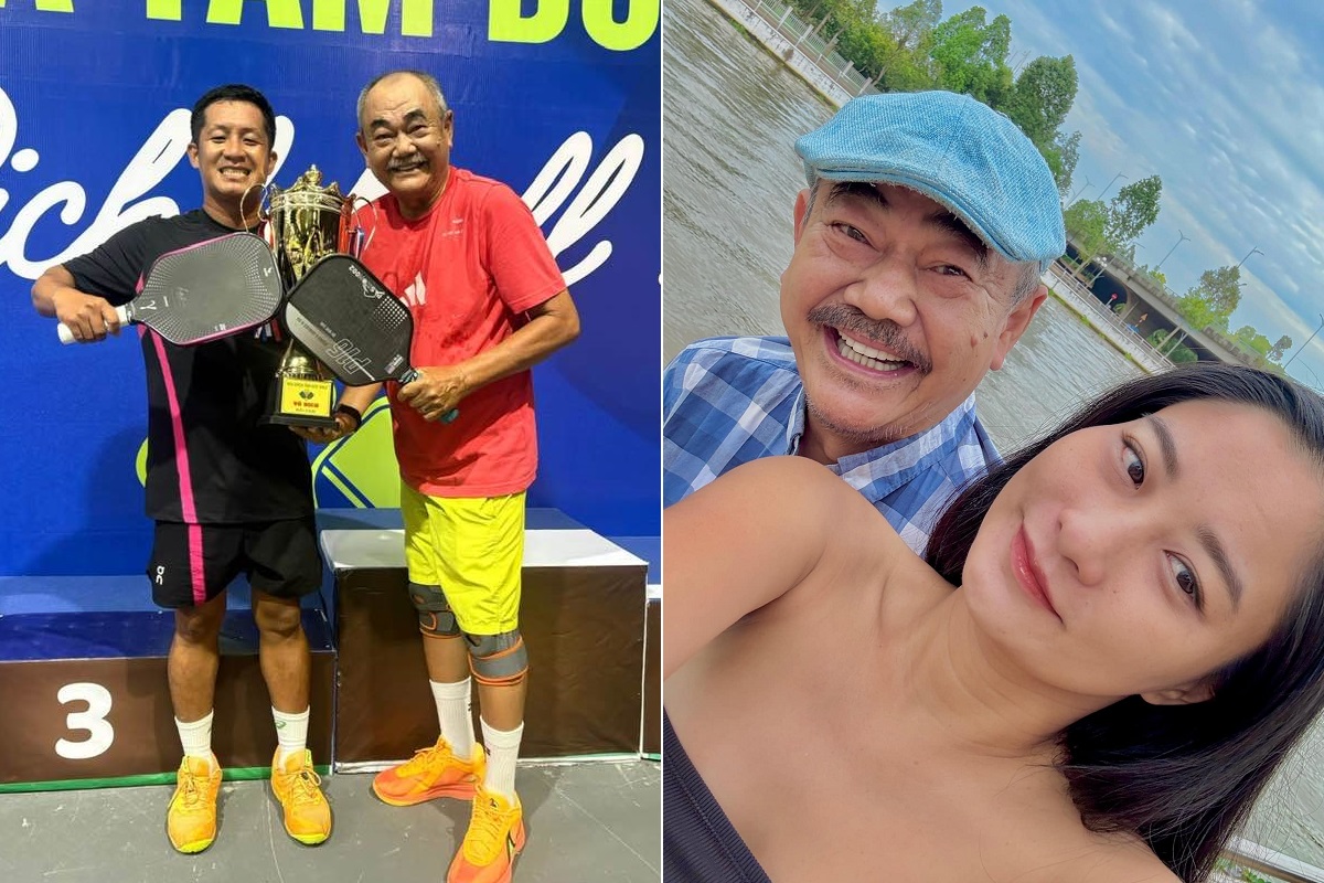 Nghệ sĩ nhân dân U70 khiến CĐM toát mồ hôi khi chơi pickleball với bạn gái kém 36 tuổi