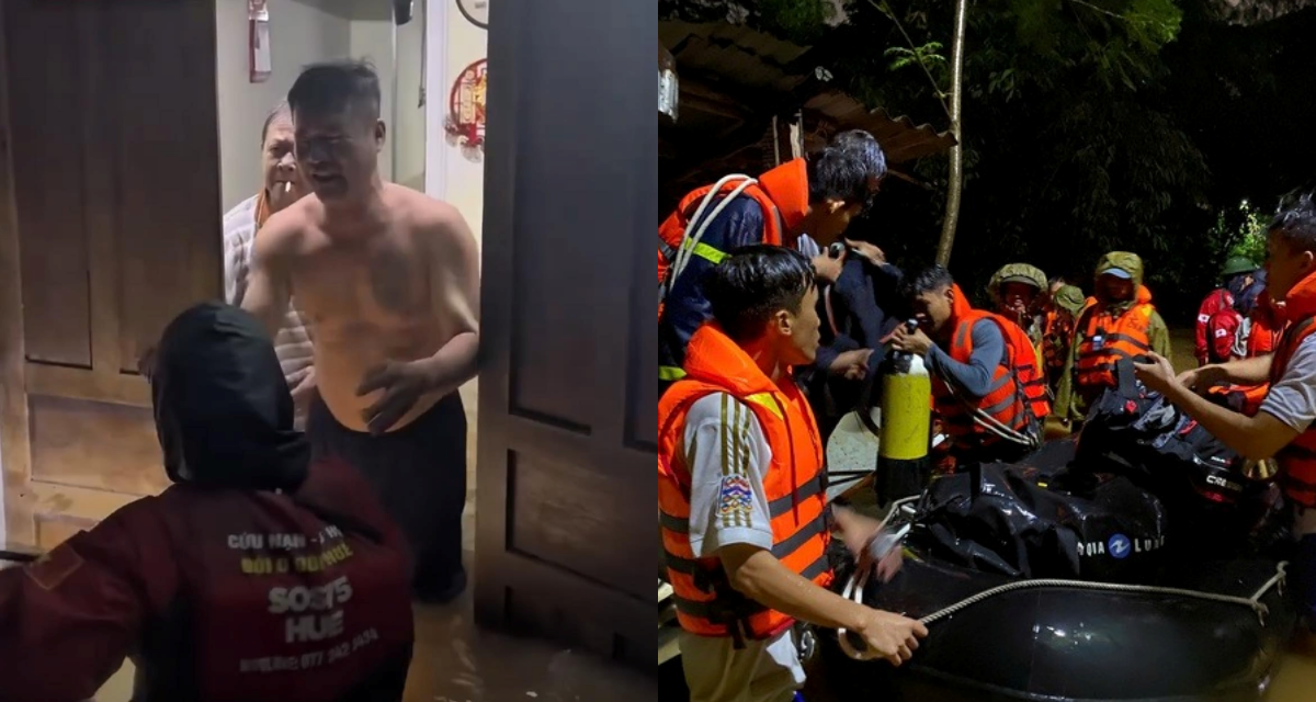 TP Huế: Cùng lội nước bắt xe về quê, chồng bất lực nhìn vợ bị lũ cuốn trôi ngay trước mắt 