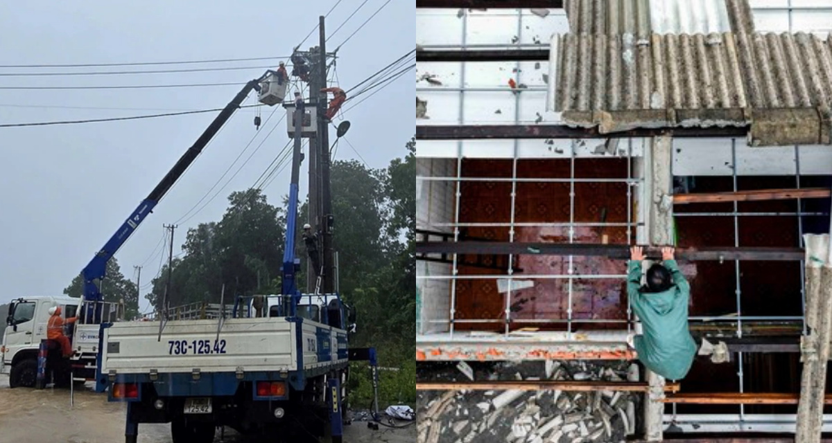 Sau bão Bualoi, điện lực miền Trung cứu điện thần tốc cho 509.000 khách hàng, nhiều tỉnh vẫn trong cảnh mất điện