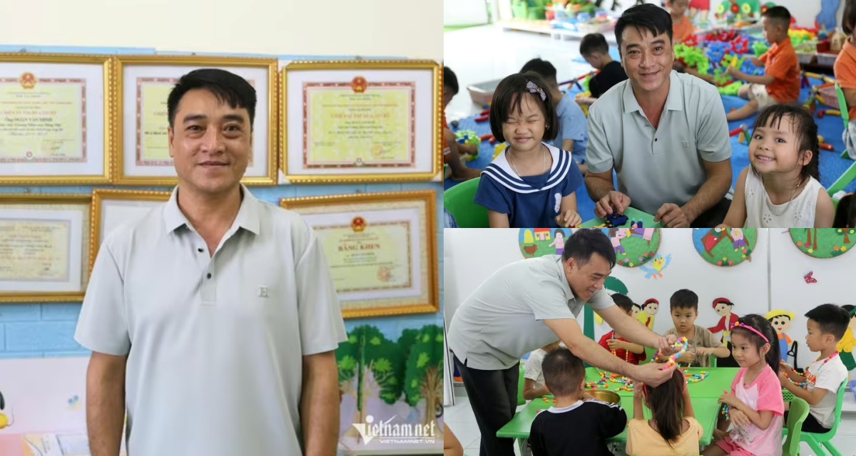 Danh tính một trong những thầy giáo mầm non đầu tiên của Việt Nam, hơn 30 năm vẫn cần mẫn theo nghề