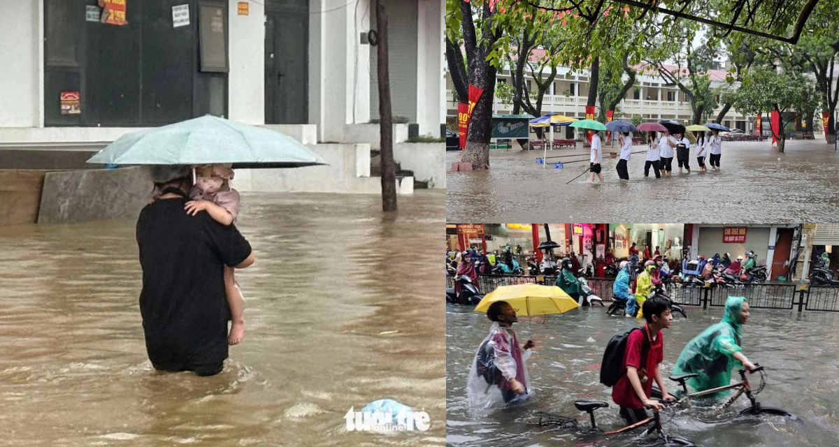 Học sinh và phụ huynh vật lộn với mưa ngập, Sở GD-ĐT Hà Nội cần phản ứng nhanh và quyết đoán hơn?