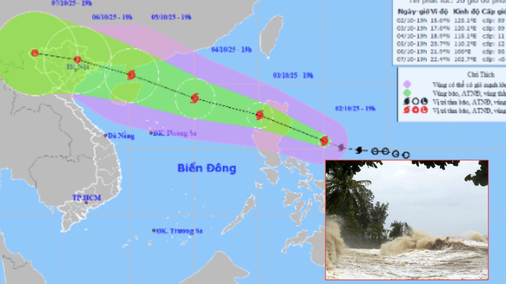 Dự báo về bão số 11 Matmo không thể bỏ qua: Giật cấp 15, biển Đông biến động dữ dội vào 3/10 