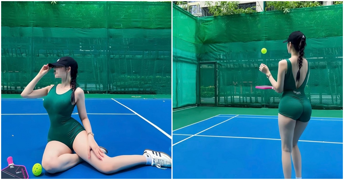 Danh tính hotgirl tuyên bố ‘cứng’ khi bị chỉ trích mặc trang phục bó sát, cắt xẻ táo bạo đi đánh Pickleball