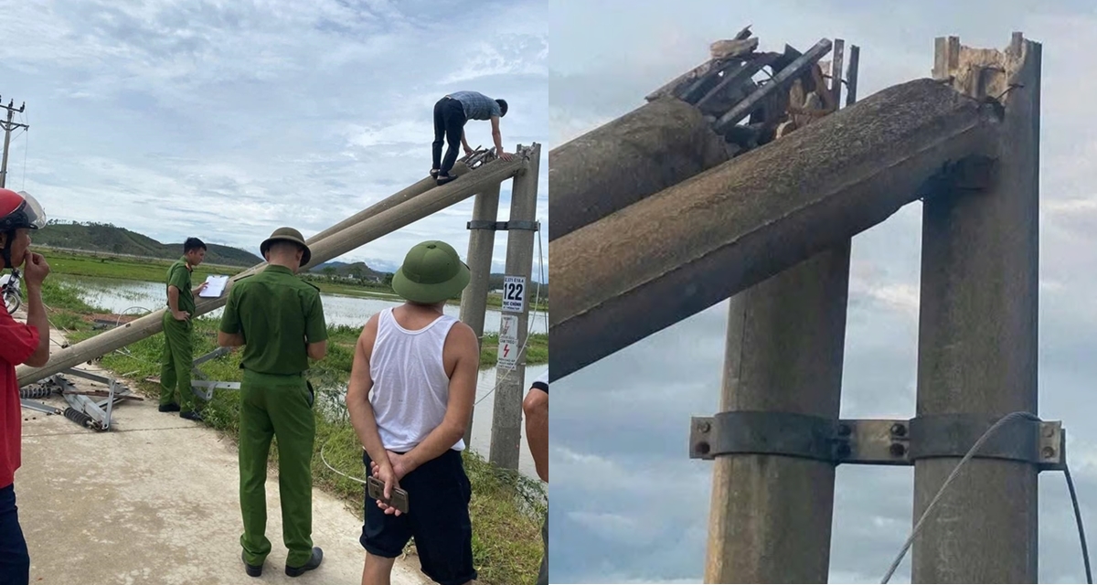 Tình tiết bất ngờ vụ cột điện gãy đổ lộ thép hộp ở Hà Tĩnh, hé lộ bản thiết kế chịu được cả động đất