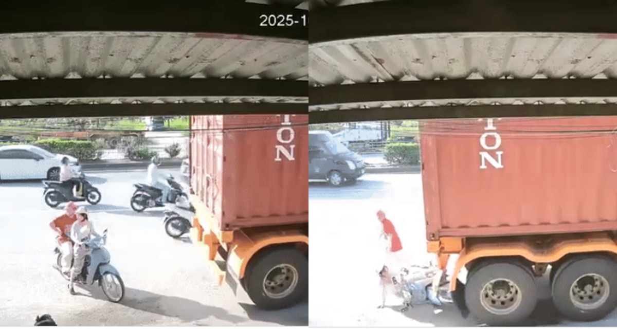 Camera ghi lại cảnh 2 cô gái thoát thân trong tích tắc trước khi bị container nghiền nát, lỗi của ai?