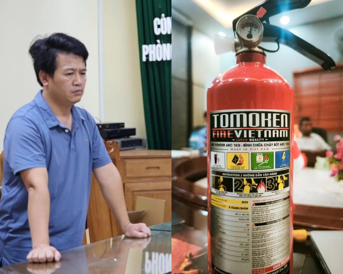 Bắt hai anh em giám đốc sản xuất hàng trăm bình chữa cháy giả với chiêu trò tinh vi