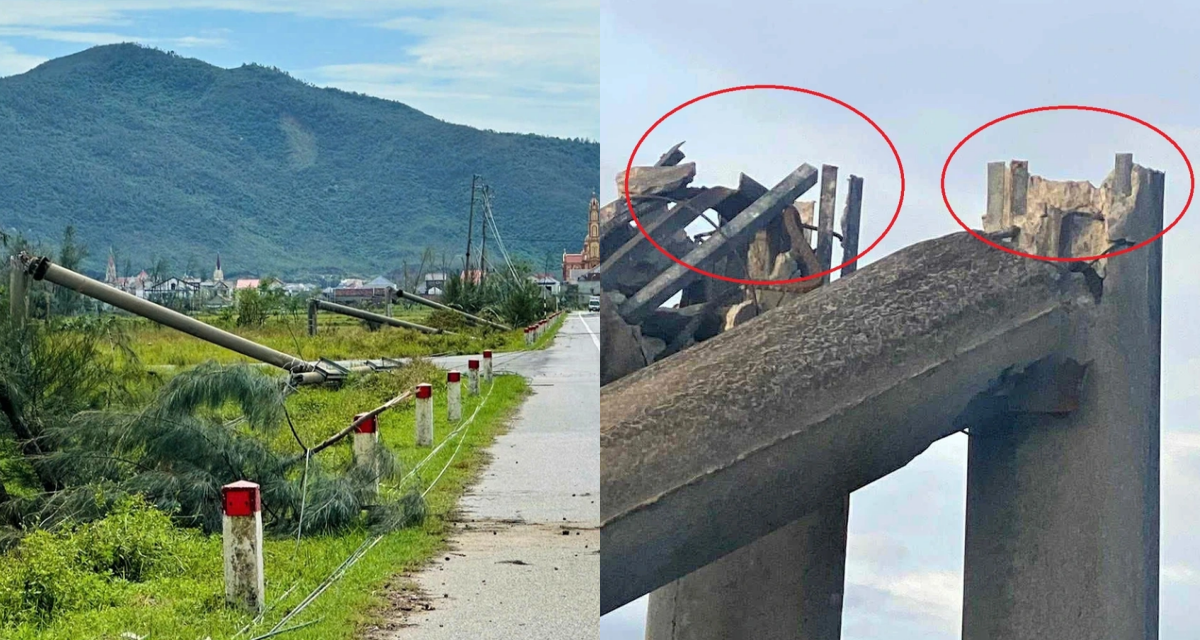 Chi tiết bất thường bên trong cột điện gãy sau bão Bualoi: Nghi vật liệu ‘lạ’, điện lực lên tiếng làm rõ
