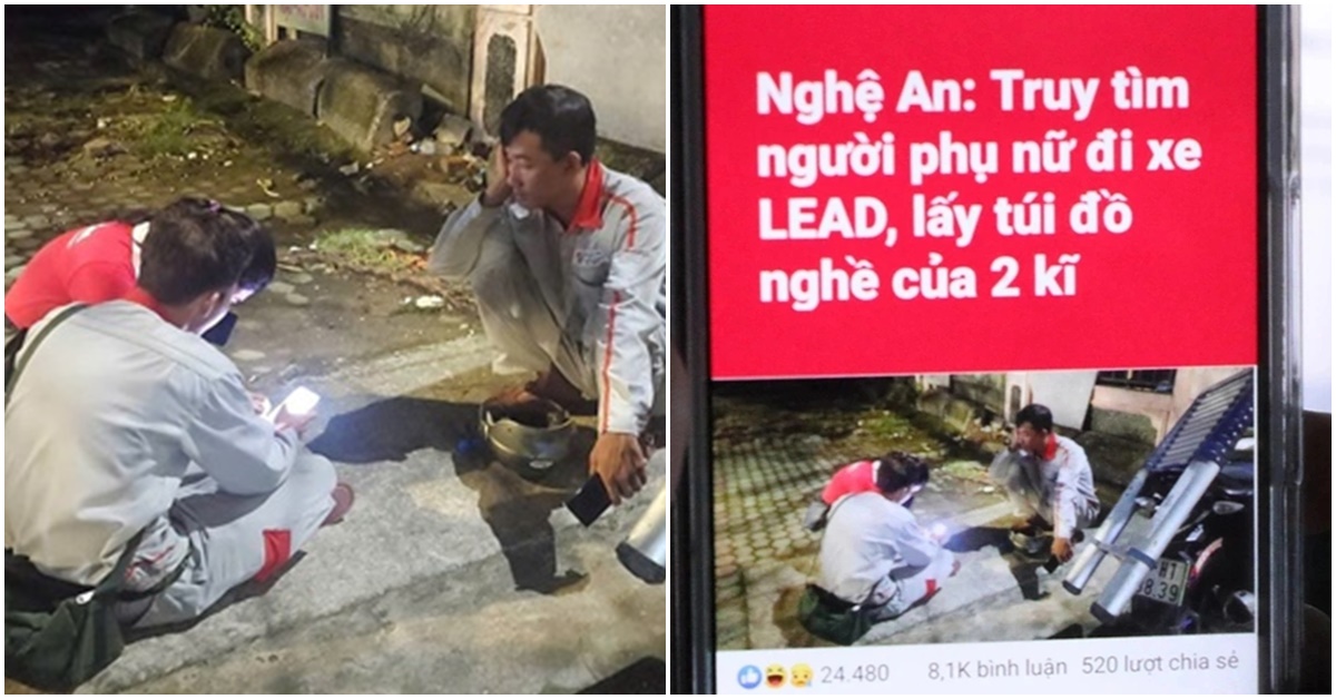 Truy tìm người phụ nữ lấy túi đồ nghề của 2 nhân viên viễn thông TPHCM ra Nghệ An hỗ trợ khắc phục hậu quả bão số 10