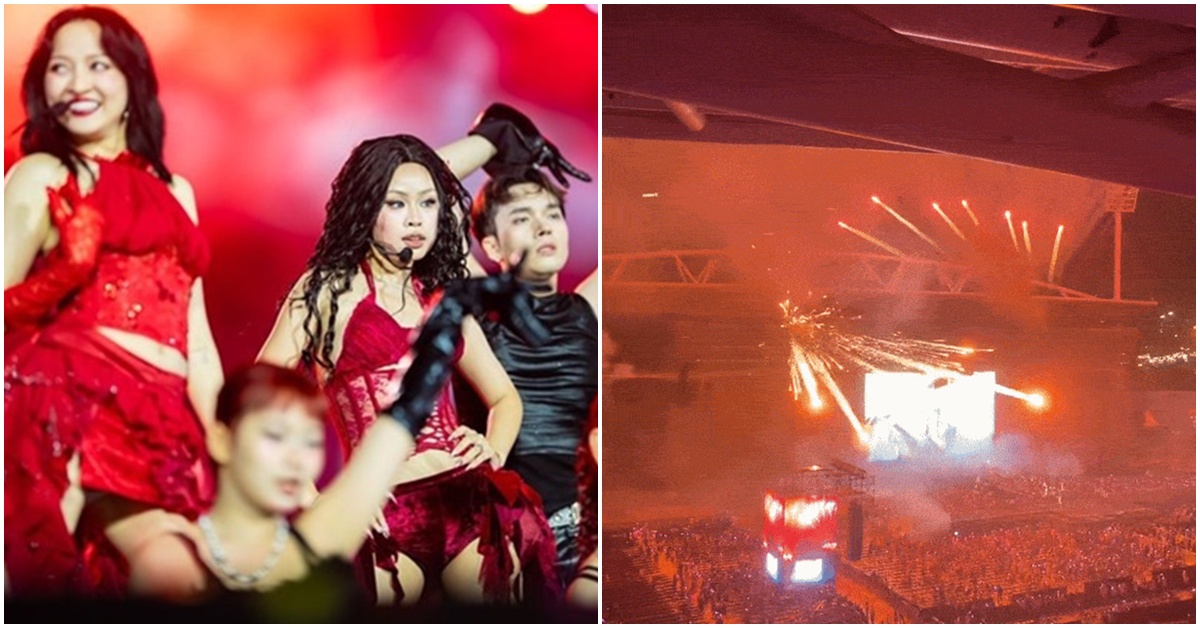 Clip kinh hoàng ghi lại sự cố nổ pháo hoa rơi trúng khán giả trong concert Em Xinh Say Hi