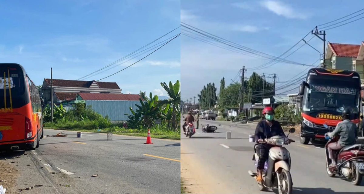 Hiện trường xe máy va chạm xe khách ở Gia Lai khiến 2 vợ chồng tử vong, hành động tài xế sau đó gây phẫn nộ
