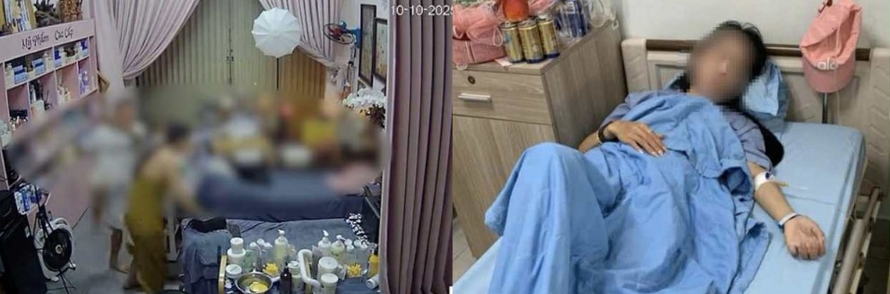 Camera ghi lại cảnh người phụ nữ và con trai bị chồng cũ hành hung vì đi sinh nhật \'không xin phép\'