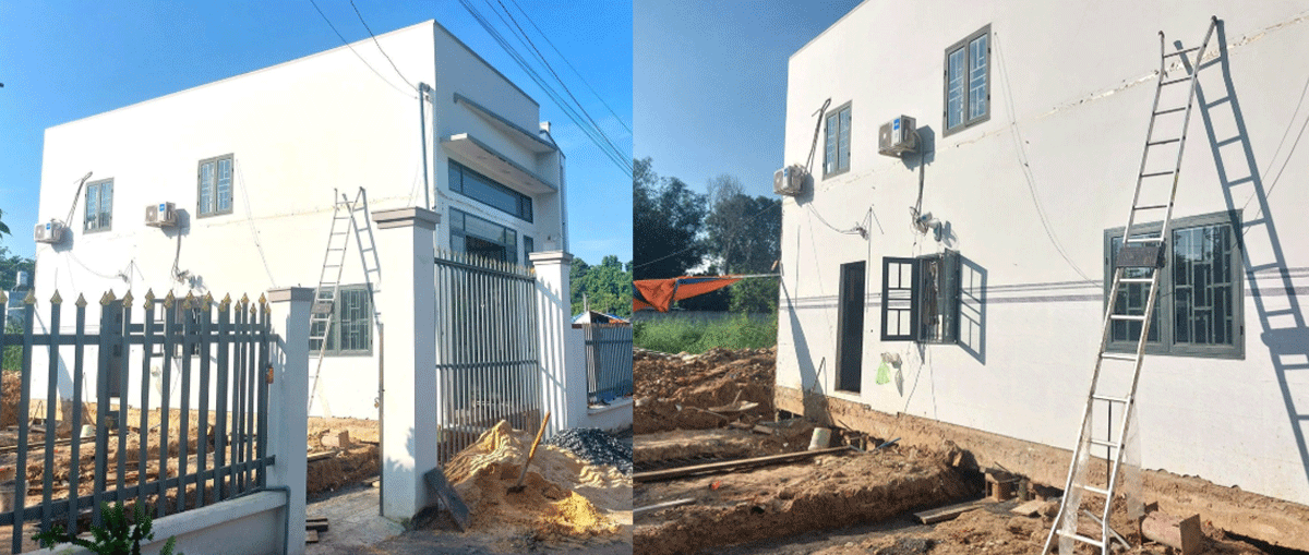 Chùm ảnh căn nhà xây nhầm trên đất người khác ở TP.HCM đã được ‘thần đèn’ di dời về đúng vị trí đất